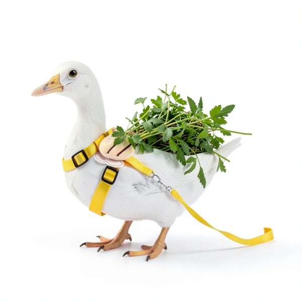 SilTriangle Duck Harness Leash Adjustable Nylon Bee Design-5