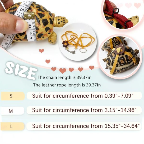 FORZENA Turtle Leash Adjustable Leather Pet Walking-2