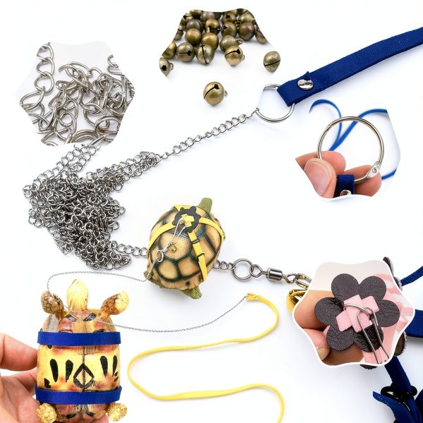 FORZENA Turtle Leash Adjustable Leather Pet Safety Outdoor-0