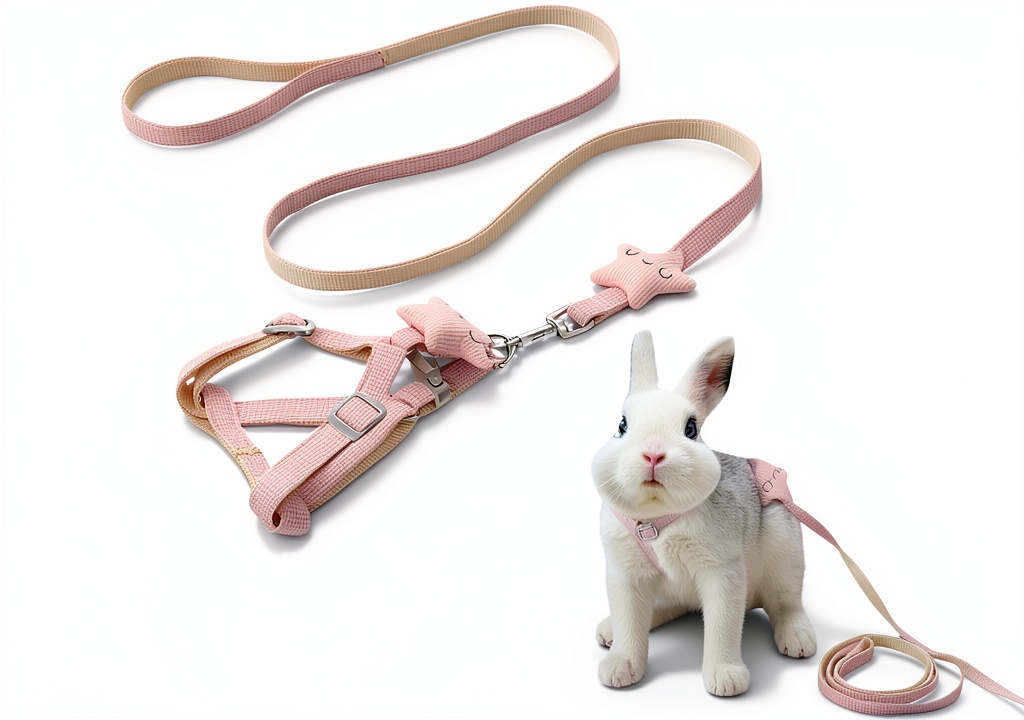 'Copfeu rabbit harness and leash on a small pet'