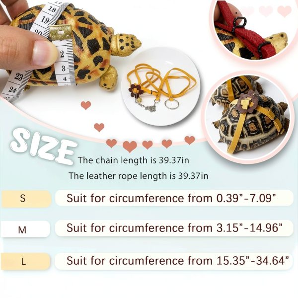 FORZENA Turtle Leash Adjustable Leather Pet Safety Outdoor-2