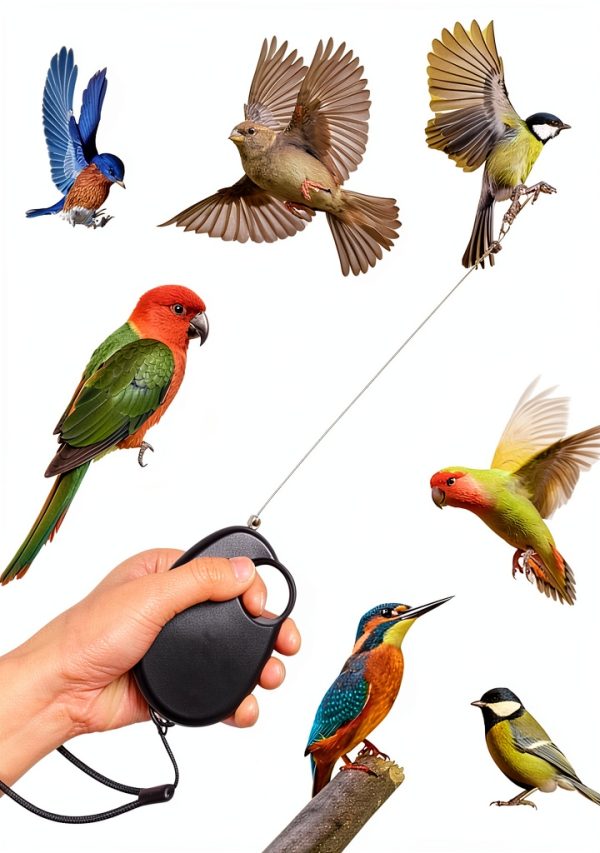 MiOYOOW Retractable Bird Leash Anti-bite Steel Wire Rope-7