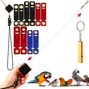 Dansydaisy Bird Leash Auto Retractable Stainless Steel-0