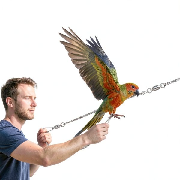 Alipis Stainless Steel Parrot Ankle Chain Anti Off Leash-1