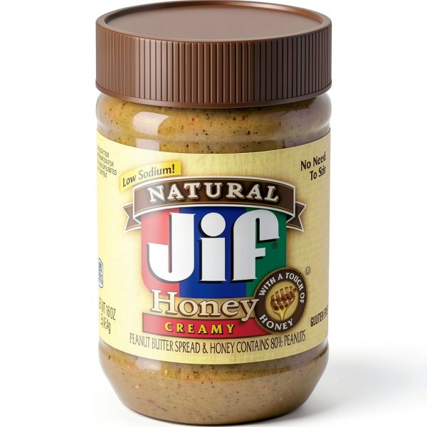 Jif Natural Creamy Peanut Butter with Honey 16 Ounce Jar-0
