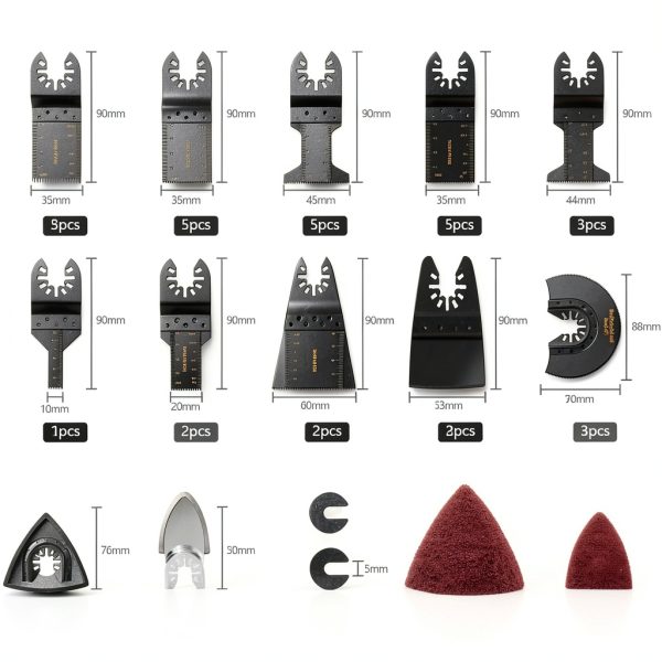 Oscillating Tool Blades 96Pack CaRoller Multitool Kit-1