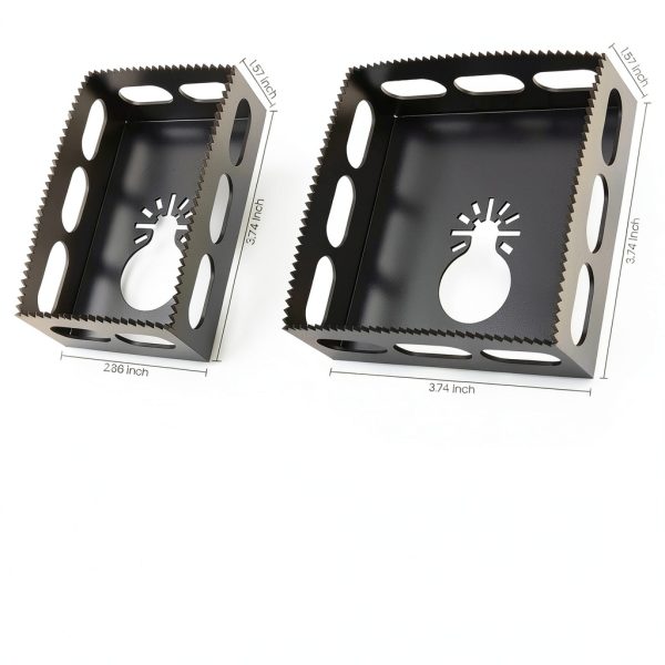 Drywall Outlet Cutter 2 PCS OYSSTA Square Slot Stainless Steel Black-4