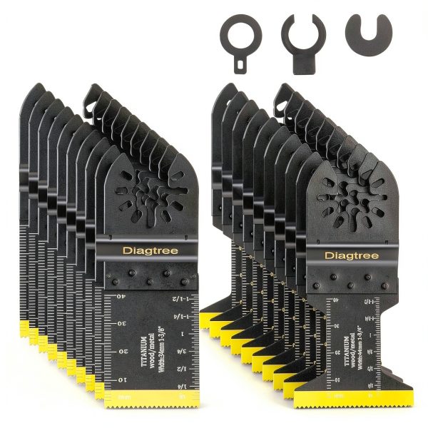Titanium Oscillating Saw Blades Diagtree 20PC for Metal Wood Plastic-0