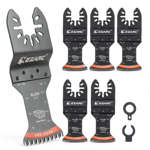 Japanese Tooth Oscillating Saw Blade EZARC 5pcs Bi-Metal Curved‑Tec-0