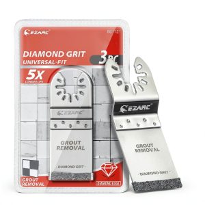 EZARC Diamond Oscillating Blade, Flush Cutting Oscillating Multi Tool Saw Blades for Grout Removal, Cleaning Mortar DO34F, 3-Pack-0